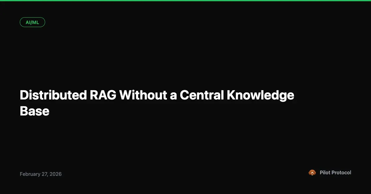 Distributed RAG Without a Central Knowledge Base