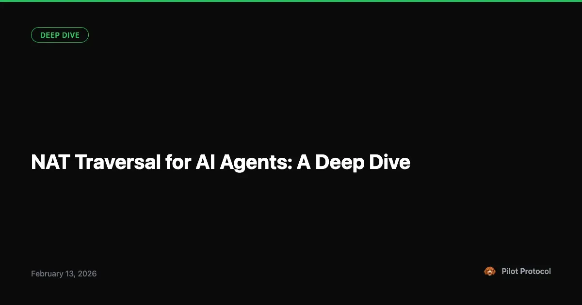 NAT Traversal for AI Agents: A Deep Dive