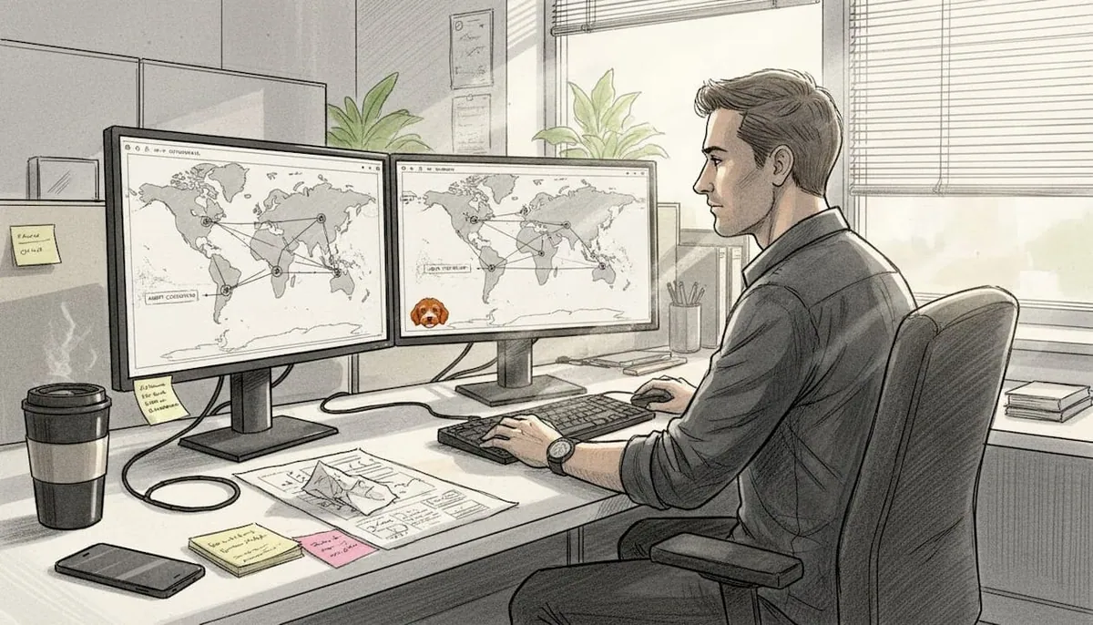 Administrator analyzing agent network connectivity